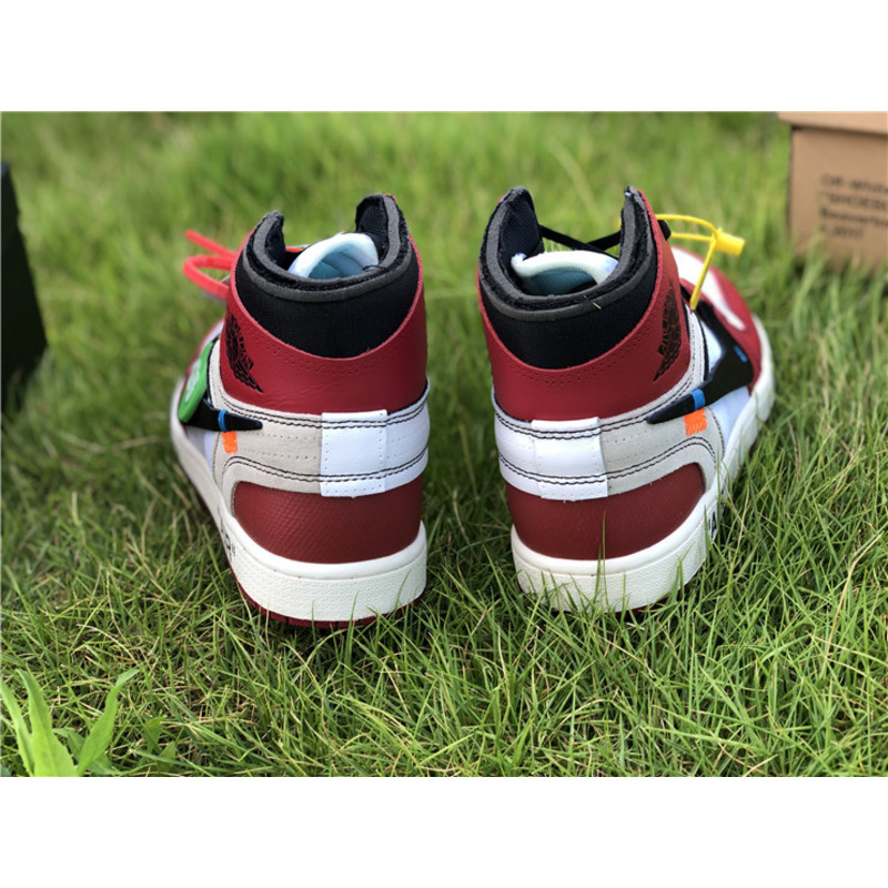 OFF White & NK x Air Jordan 1 GS 1985 Red Sneakers Men Women