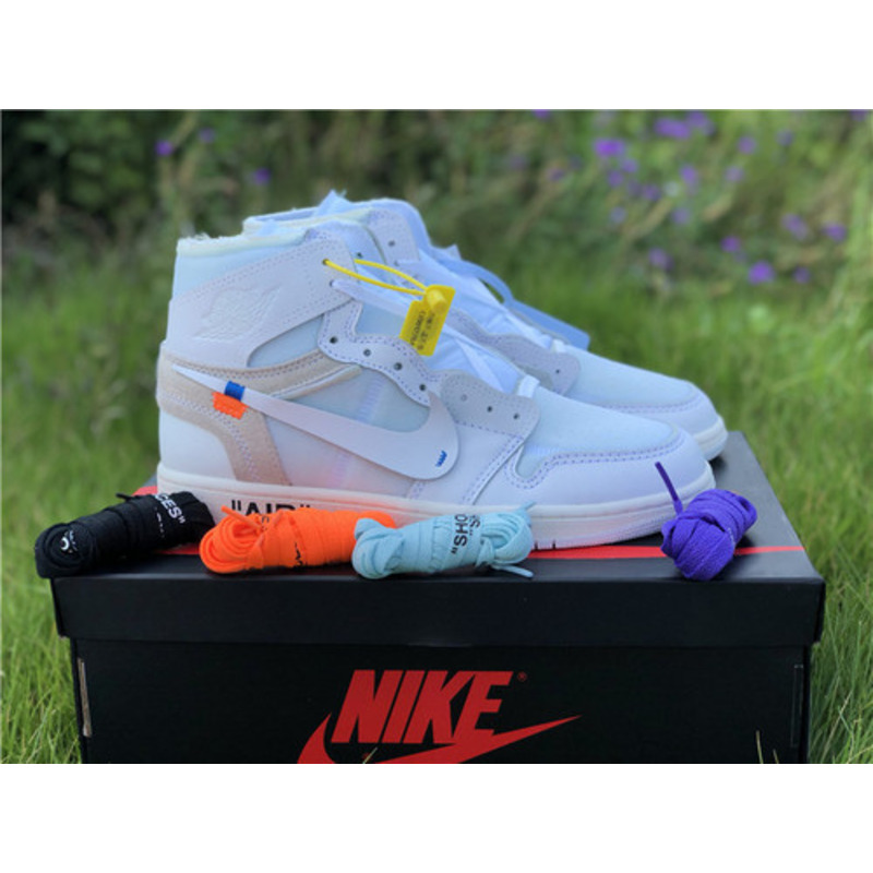 OFF White & NK x Air Jordan 1 GS 1985 Sneakers Men Women