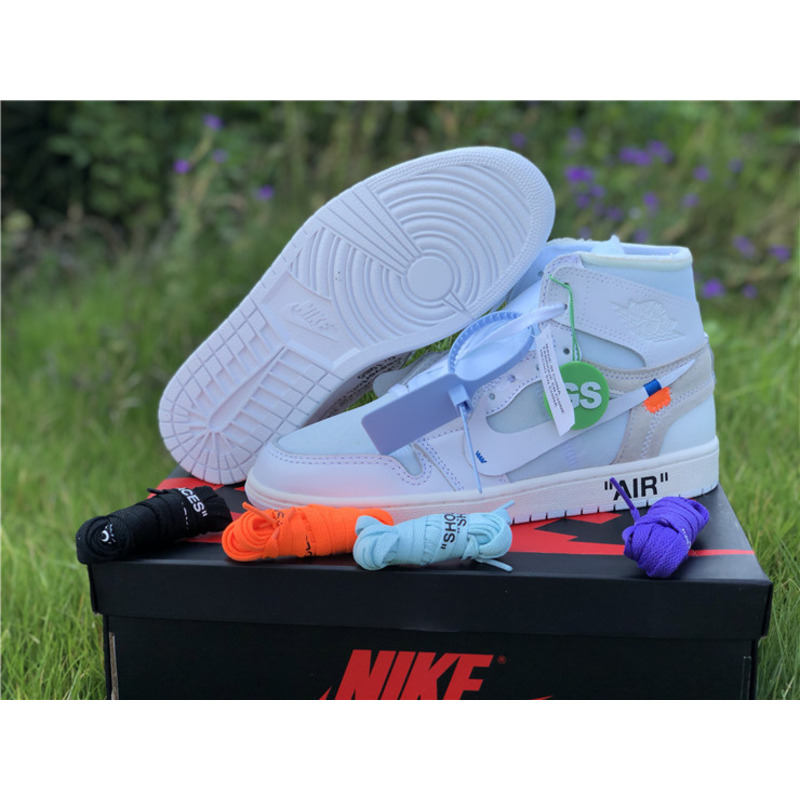 OFF White & NK x Air Jordan 1 GS 1985 Sneakers Men Women