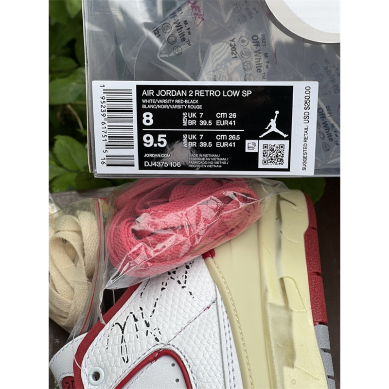 OFF White x Air Jordan 2 Low DJ4375 106 Sneakers Men