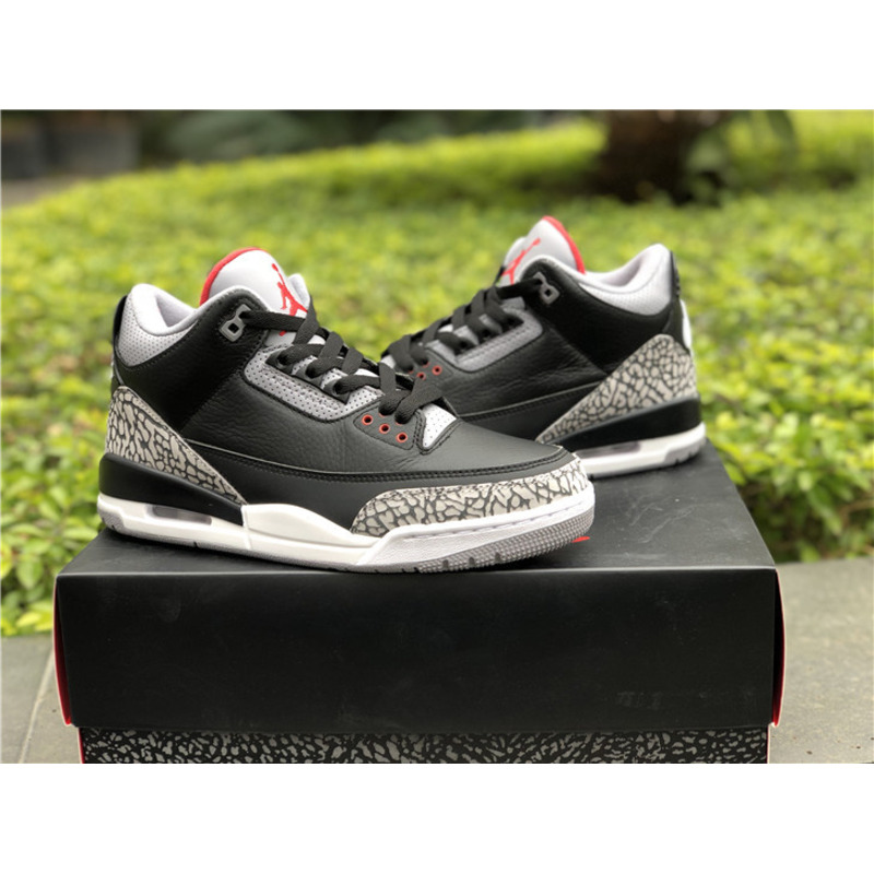 Air Jordan 3 Black gray red Sneakers Men