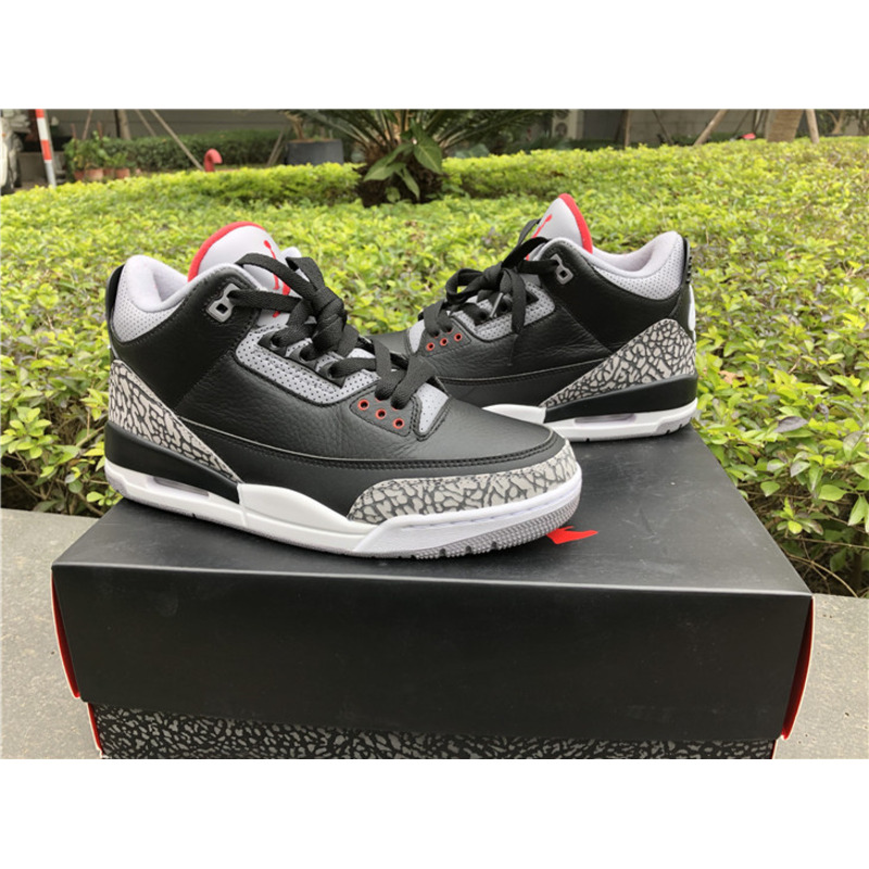 Air Jordan 3 Black gray red Sneakers Men