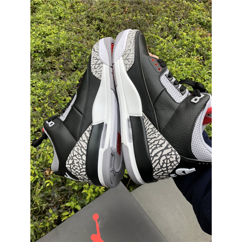 Air Jordan 3 Black gray red Sneakers Men