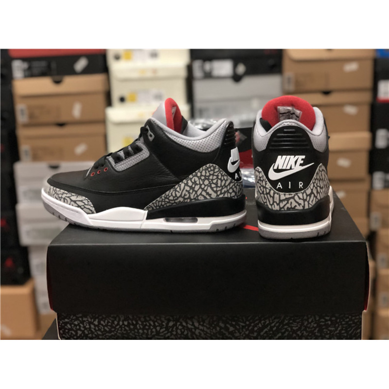 Air Jordan 3 Black gray red Sneakers Men