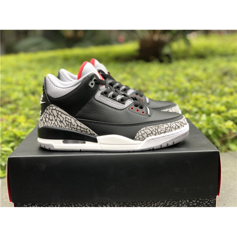 Air Jordan 3 Black gray red Sneakers Men