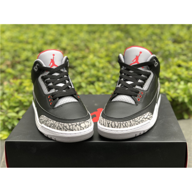 Air Jordan 3 Black gray red Sneakers Men