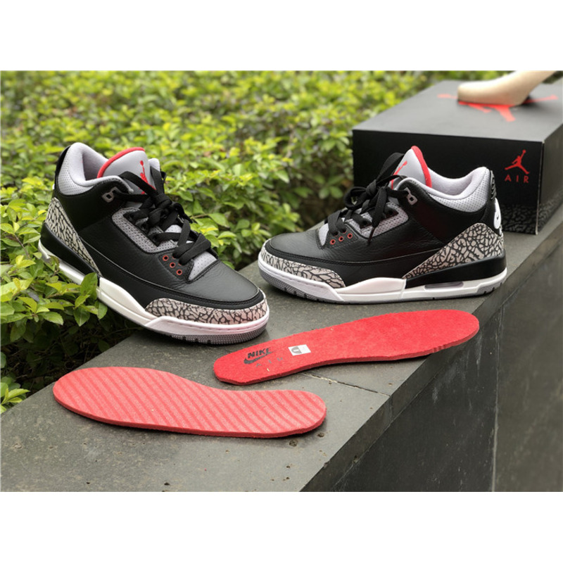 Air Jordan 3 Black gray red Sneakers Men