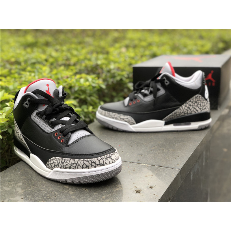 Air Jordan 3 Black gray red Sneakers Men