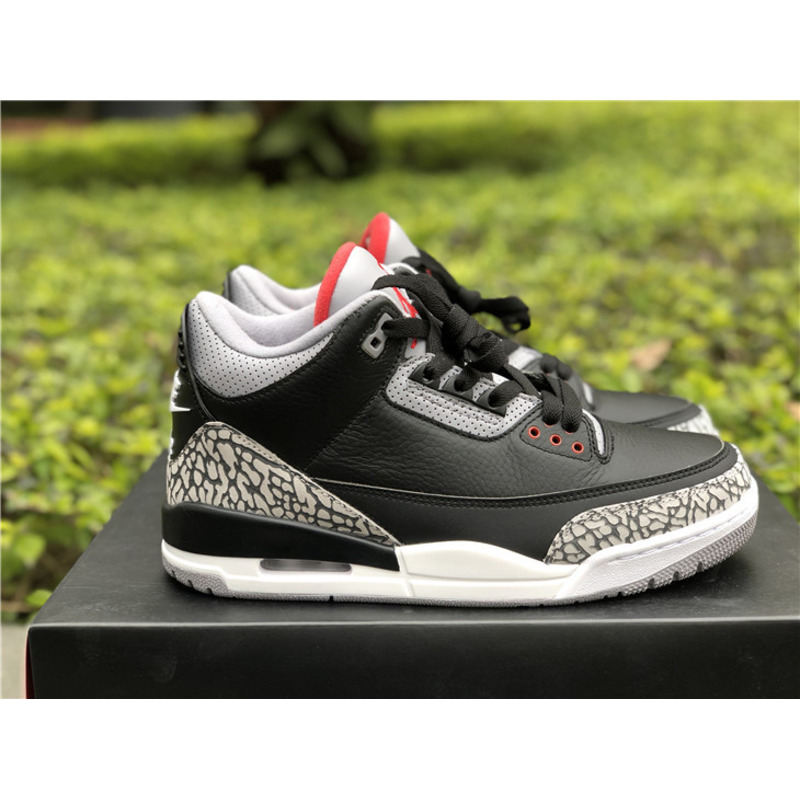 Air Jordan 3 Black gray red Sneakers Men