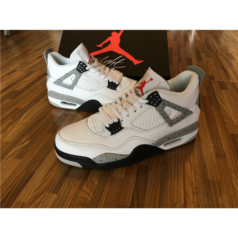 Air Jordan 4"White Cement"Sneakers Men