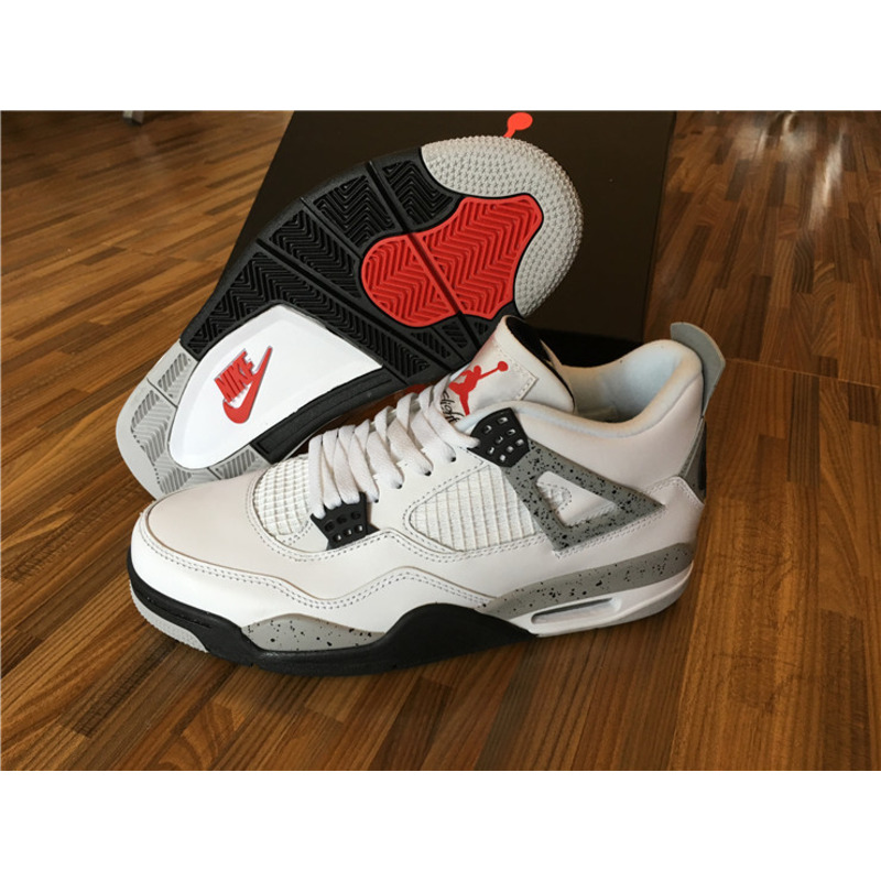 Air Jordan 4"White Cement"Sneakers Men