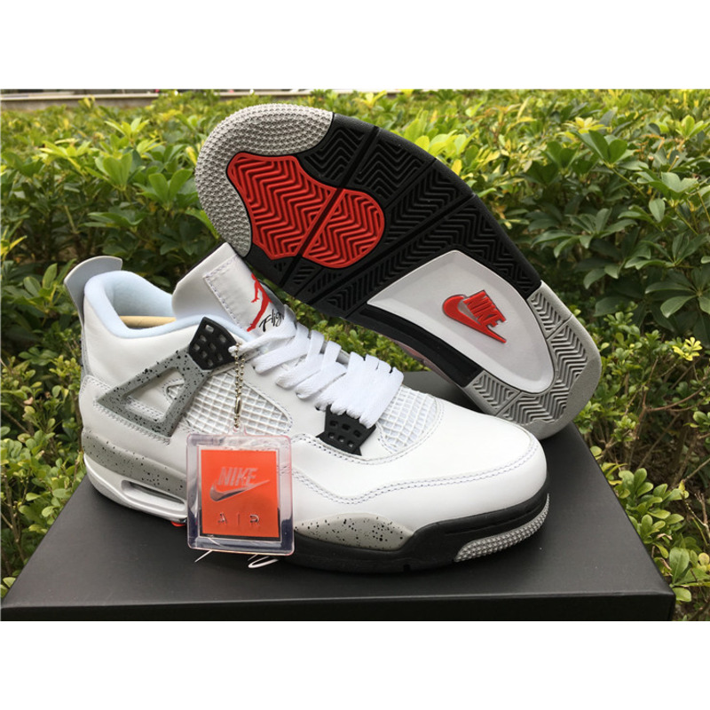 Air Jordan 4"White Cement"Sneakers Men