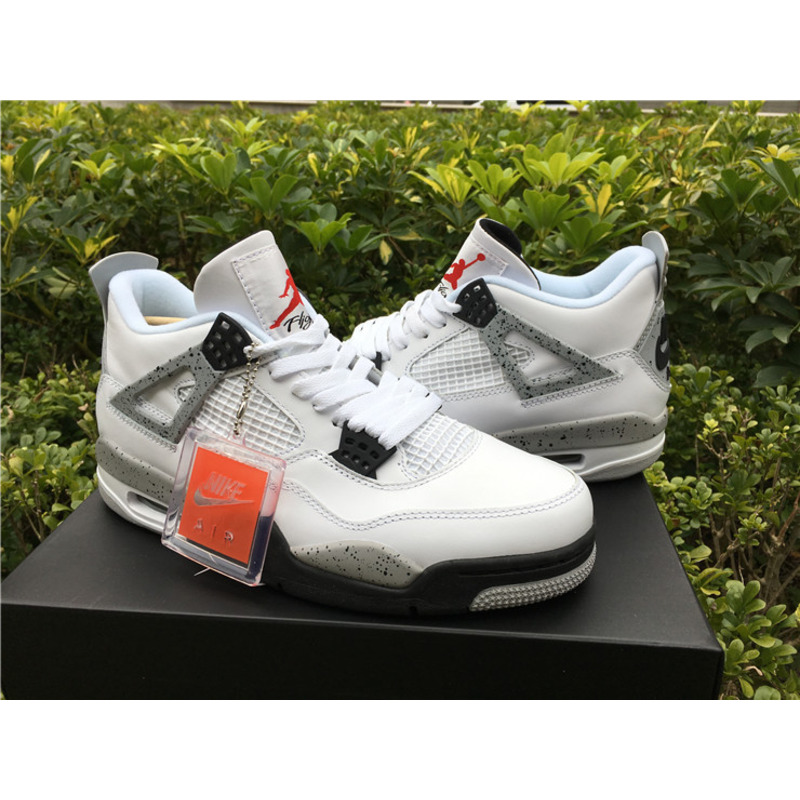 Air Jordan 4"White Cement"Sneakers Men