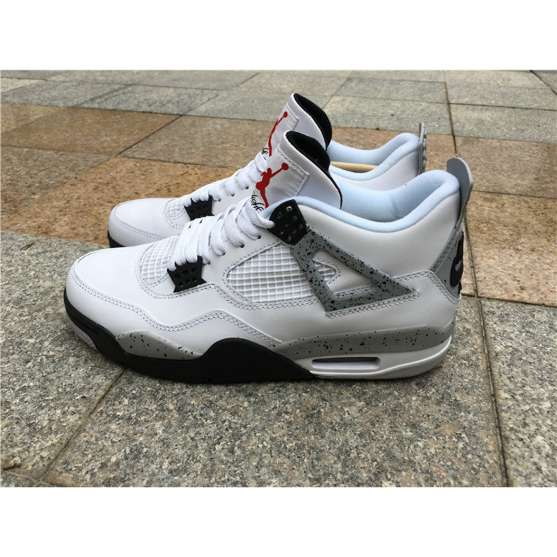 Air Jordan 4"White Cement"Sneakers Men