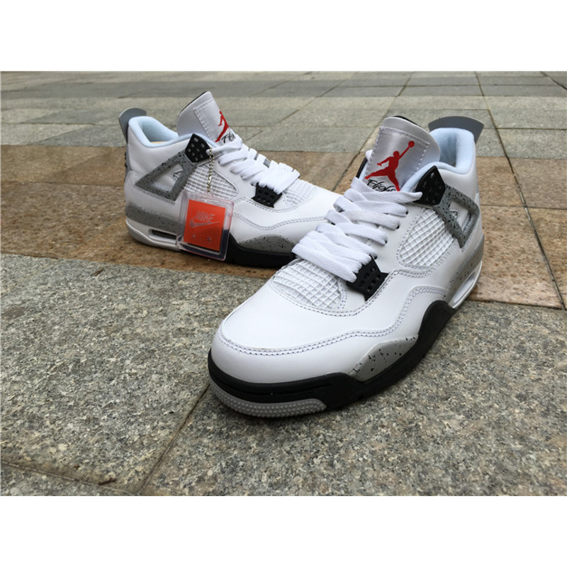 Air Jordan 4"White Cement"Sneakers Men