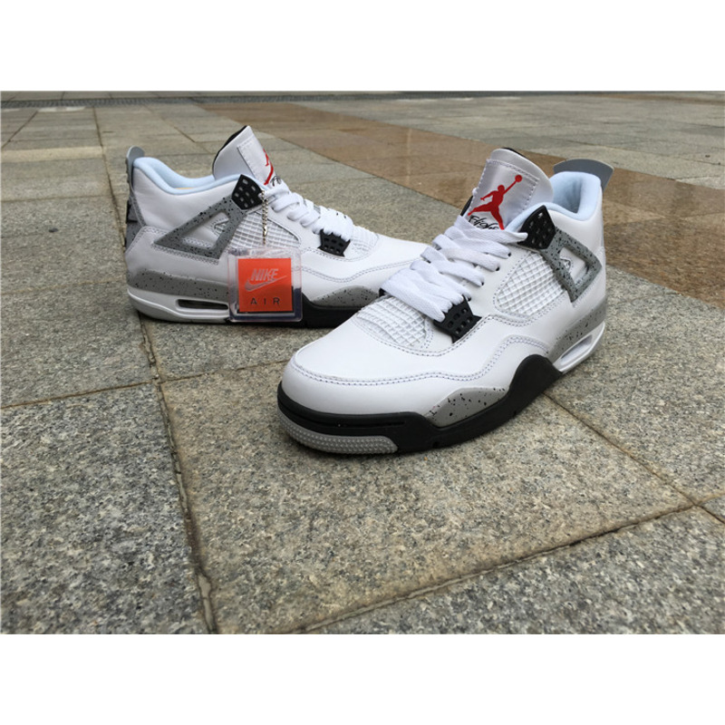 Air Jordan 4"White Cement"Sneakers Men