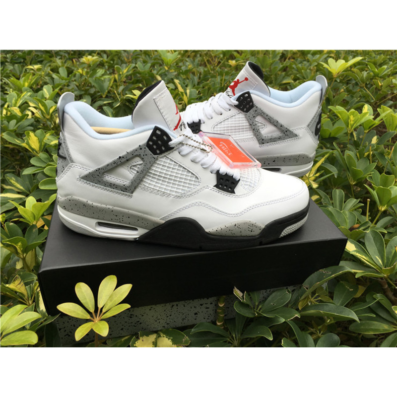 Air Jordan 4"White Cement"Sneakers Men