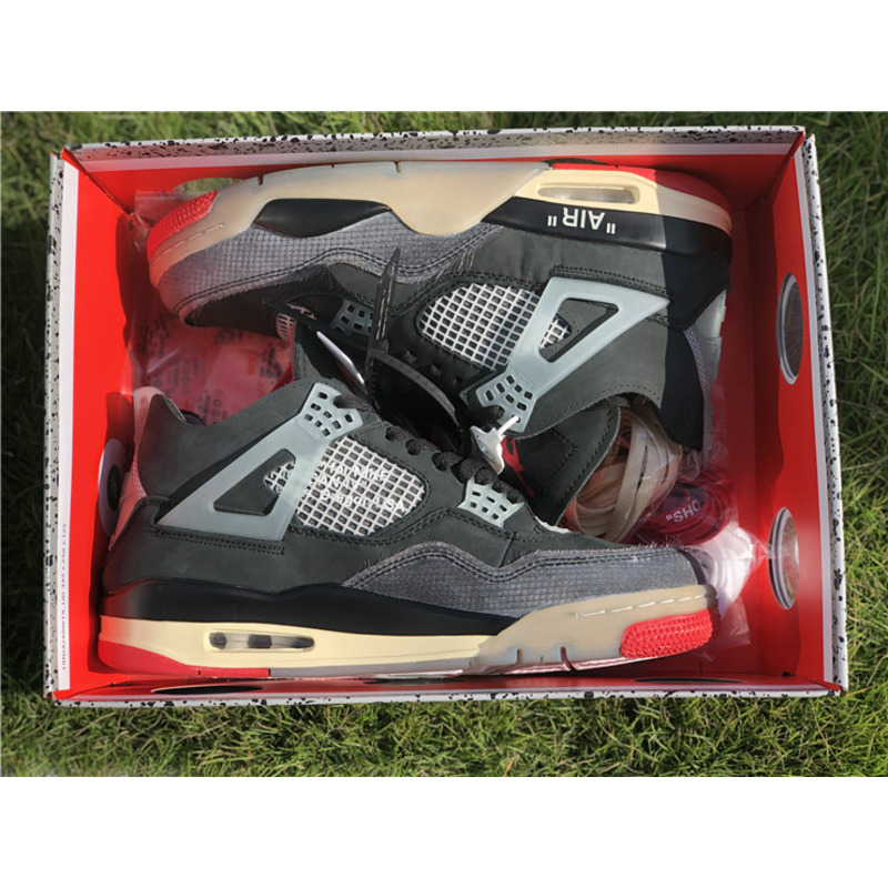 OFF White x Air Jordan 4 RETRO SP CV9388 001 Sneakers Men