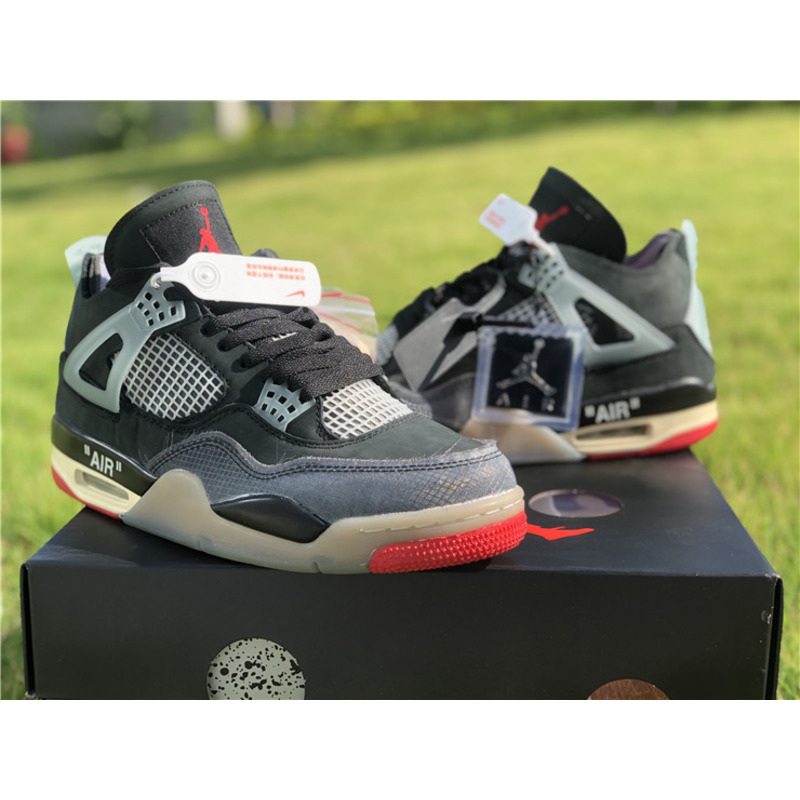 OFF White x Air Jordan 4 RETRO SP CV9388 001 Sneakers Men