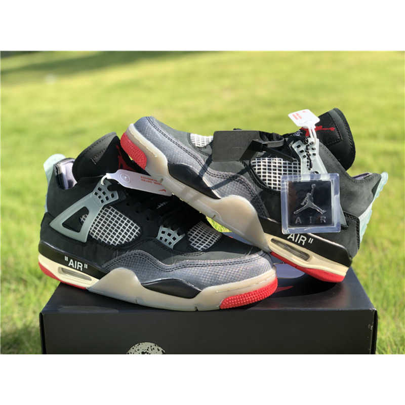 OFF White x Air Jordan 4 RETRO SP CV9388 001 Sneakers Men