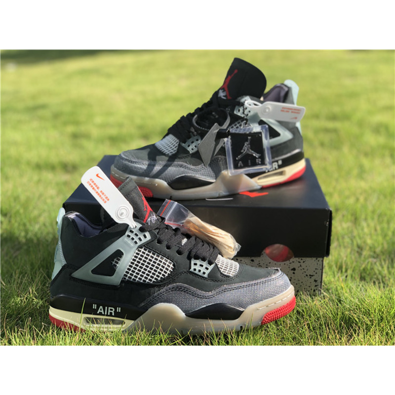 OFF White x Air Jordan 4 RETRO SP CV9388 001 Sneakers Men