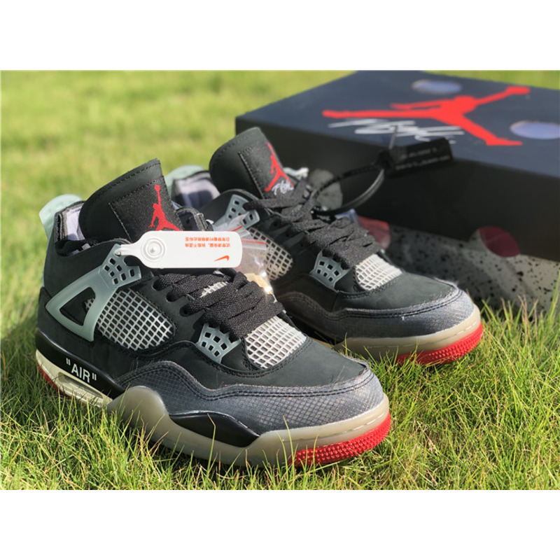 OFF White x Air Jordan 4 RETRO SP CV9388 001 Sneakers Men