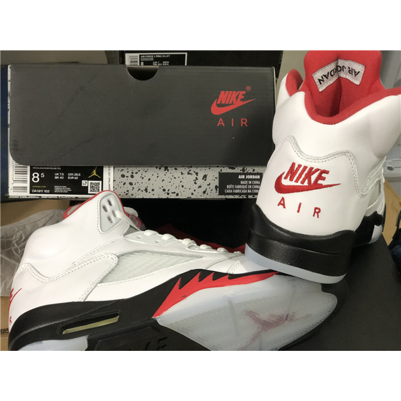 Air Jordan 5"Fire Red" DA1911 102 Sneakers Men