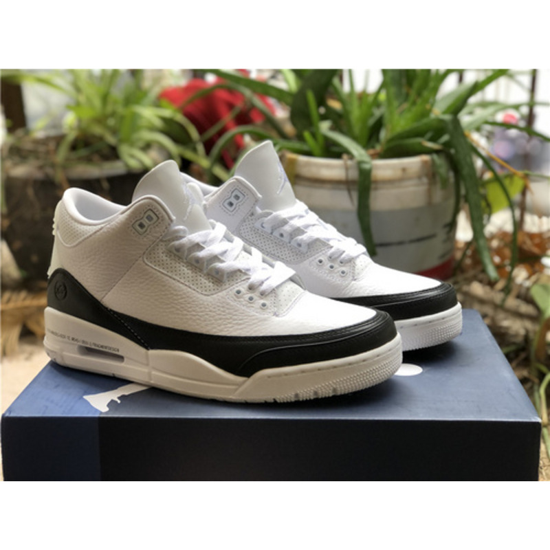 Fragment Design x Air Jordan 3 DA3595 100 Black White Sneakers Men