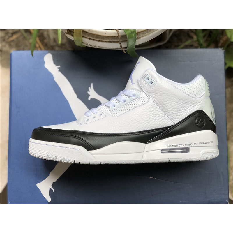 Fragment Design x Air Jordan 3 DA3595 100 Black White Sneakers Men