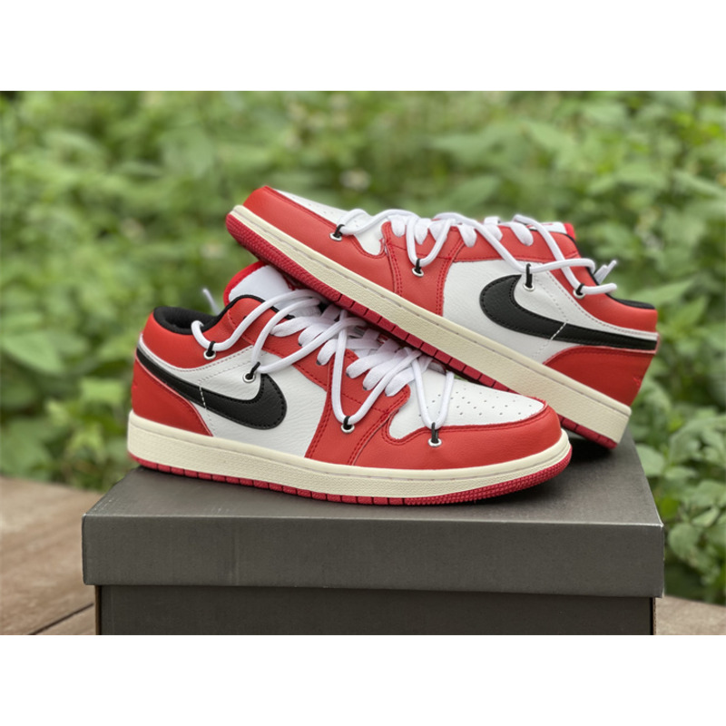 Air Jordan 1 Low Chicago White Red 55358 208 Sneaker Men Women