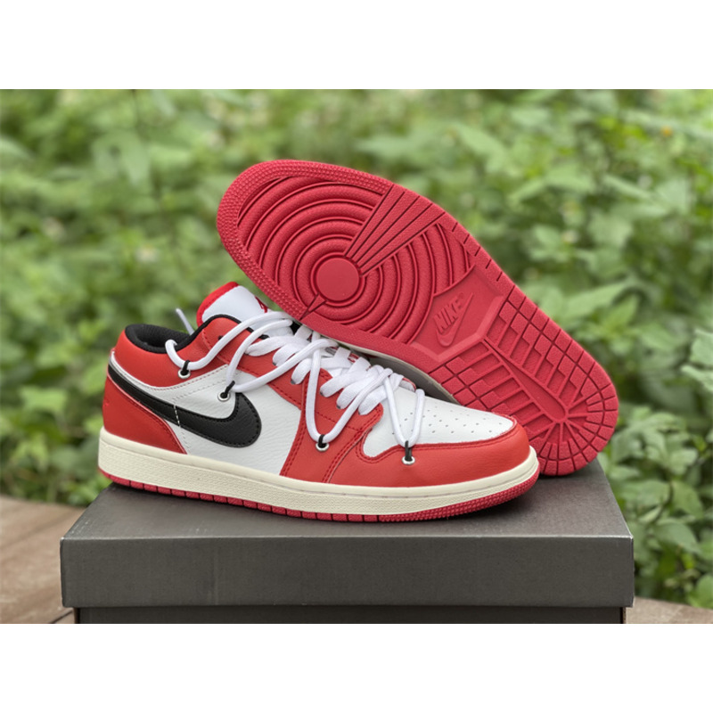 Air Jordan 1 Low Chicago White Red 55358 208 Sneaker Men Women