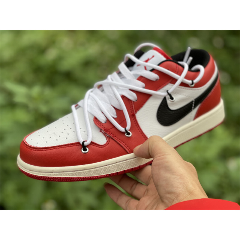 Air Jordan 1 Low Chicago White Red 55358 208 Sneaker Men Women