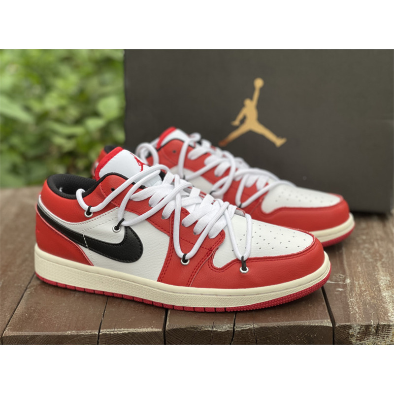 Air Jordan 1 Low Chicago White Red 55358 208 Sneaker Men Women