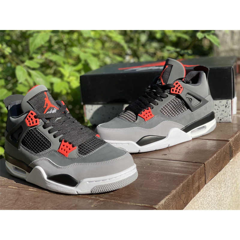 Air Jordan 4 "Infrared" Dark gray infrared DH6927 061 Sneakers men