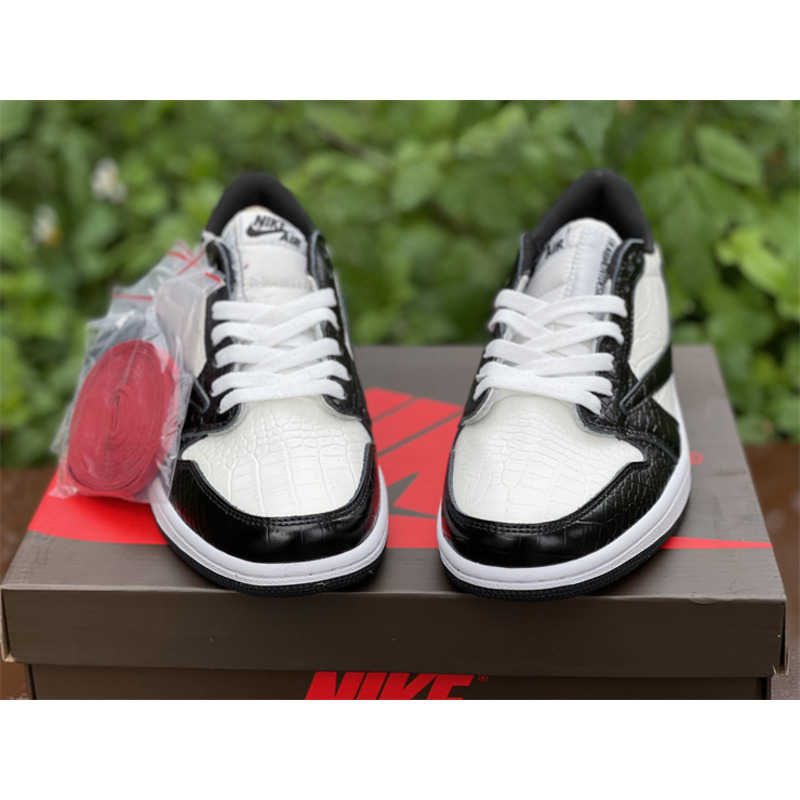 Air Jordan 1 low T S league black white alligator DM7866 188 sneakers men women