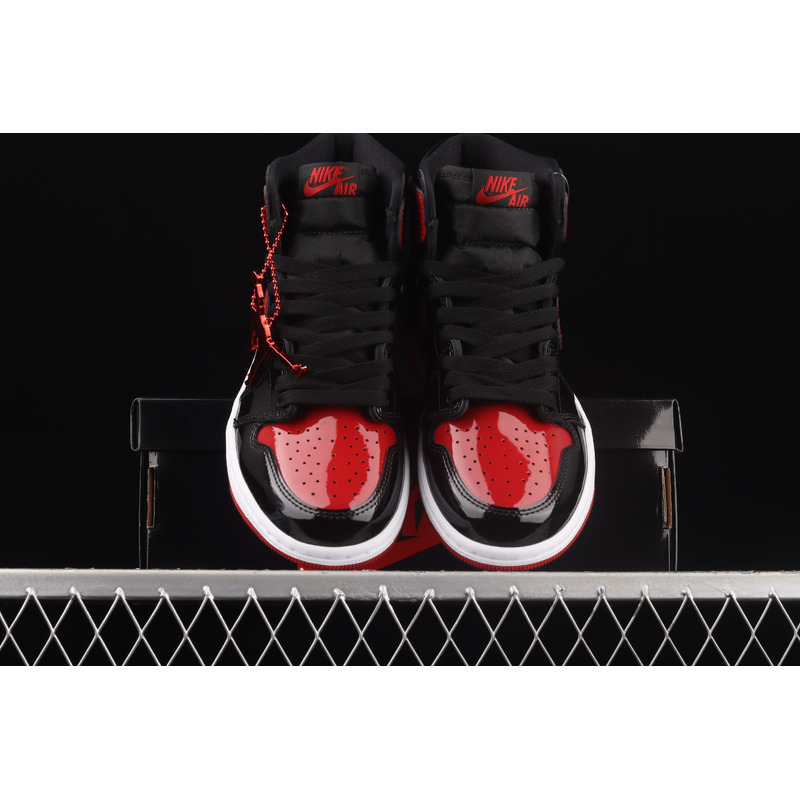 Air Jordan 1 High OG Bred Patent 575441 063 Sneaker men women