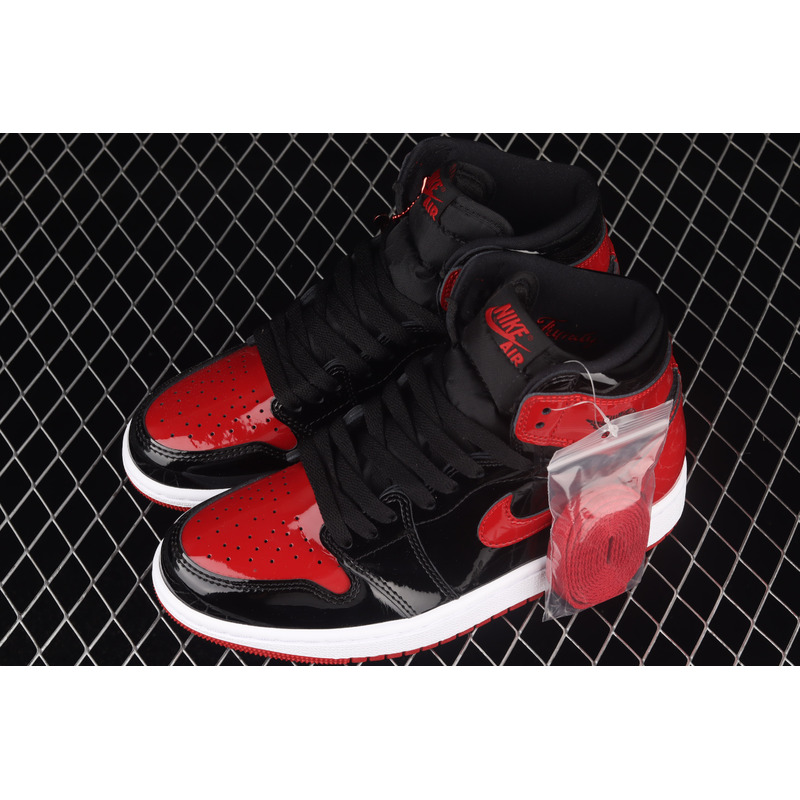 Air Jordan 1 High OG Bred Patent 575441 063 Sneaker men women