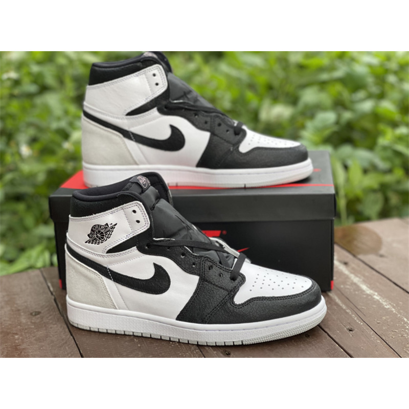 Air Jordan 1 White Grey Black 555088 108 Sneaker men women