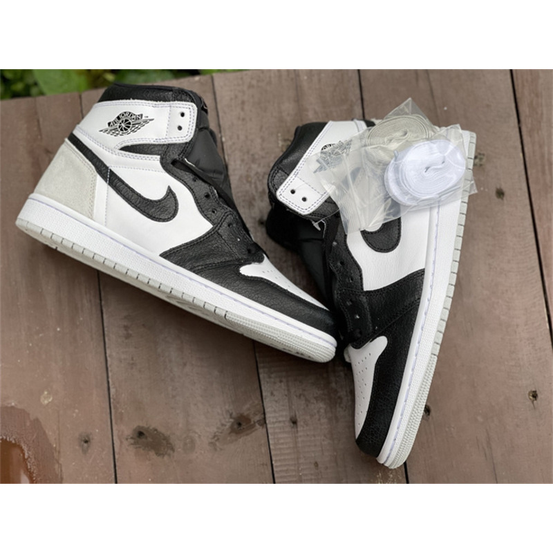 Air Jordan 1 White Grey Black 555088 108 Sneaker men women