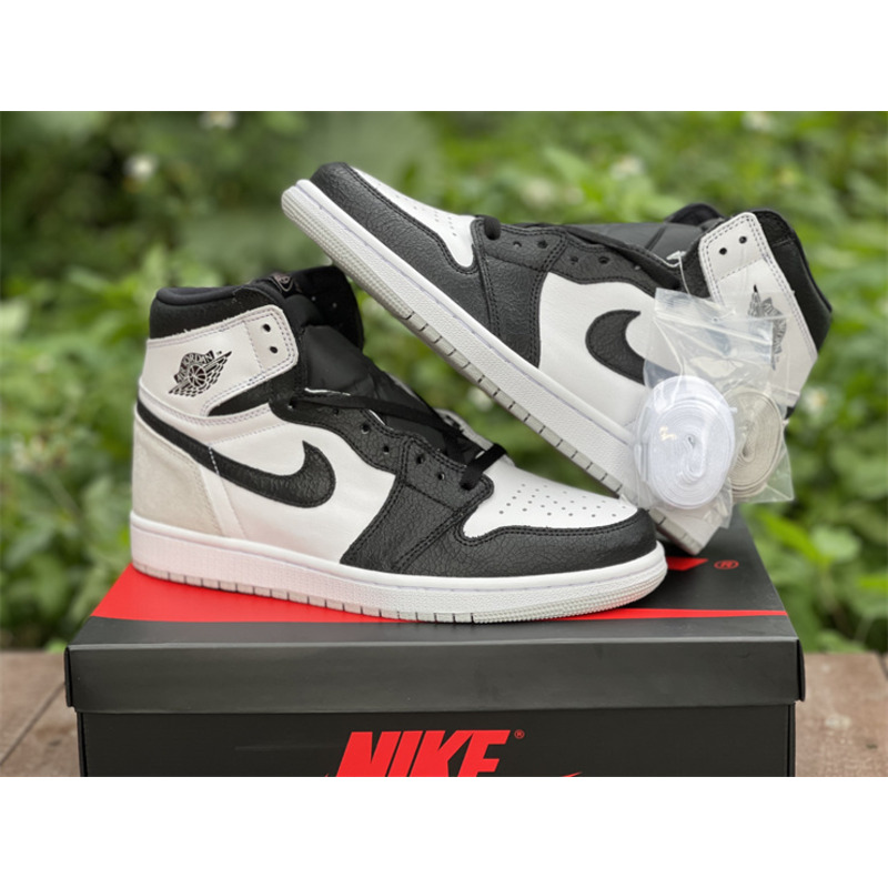 Air Jordan 1 White Grey Black 555088 108 Sneaker men women