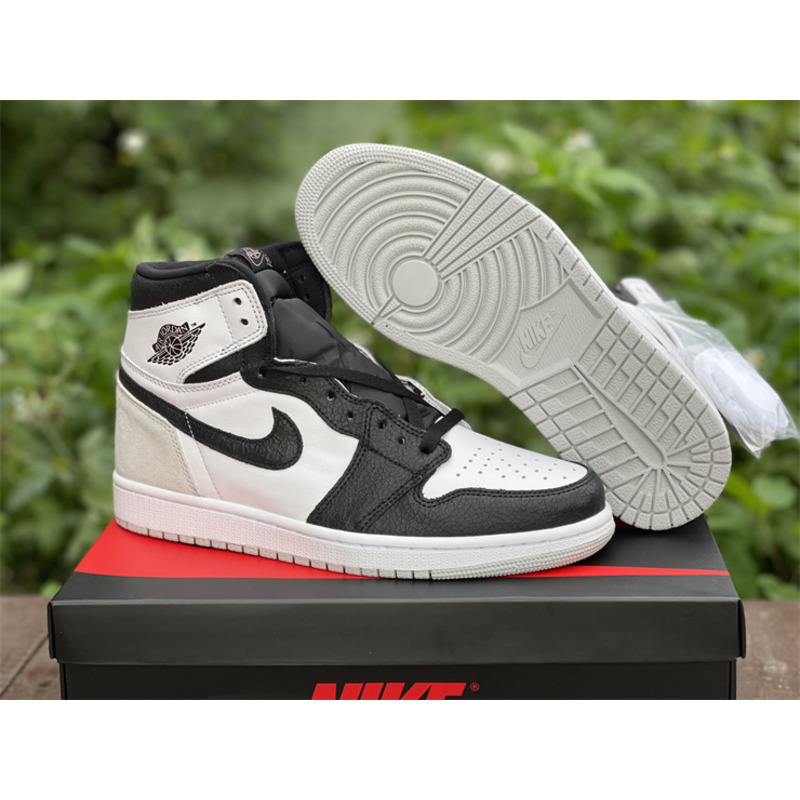 Air Jordan 1 White Grey Black 555088 108 Sneaker men women