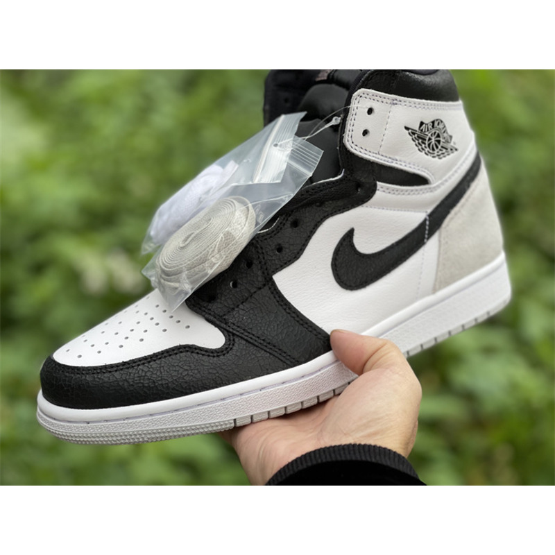 Air Jordan 1 White Grey Black 555088 108 Sneaker men women