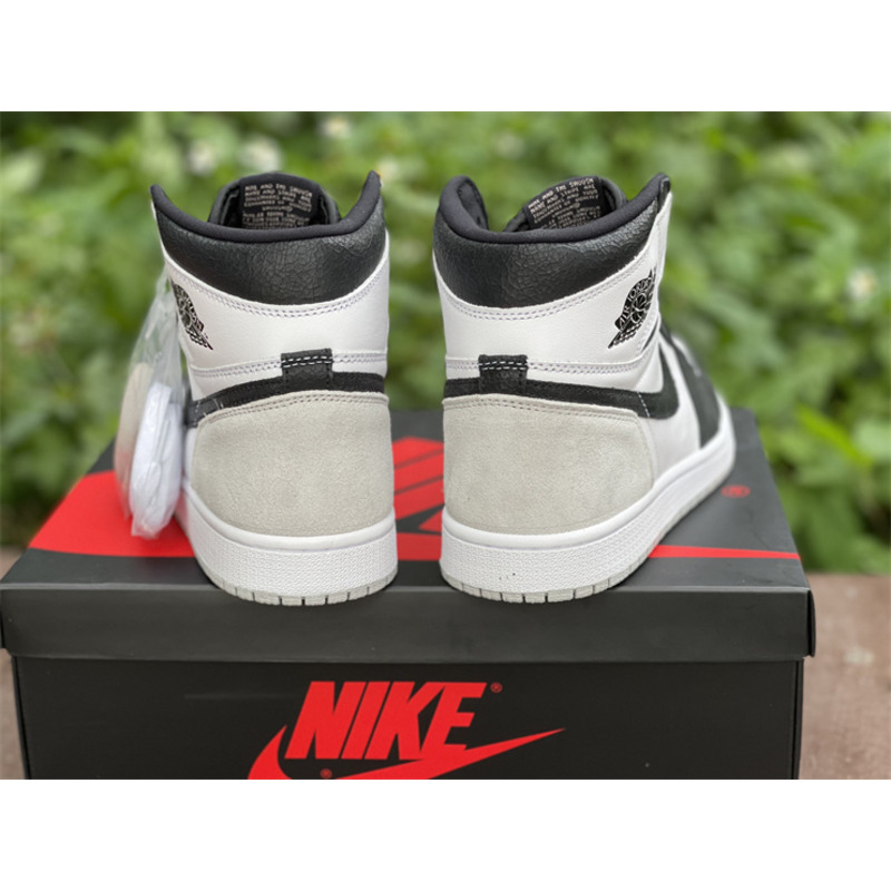 Air Jordan 1 White Grey Black 555088 108 Sneaker men women