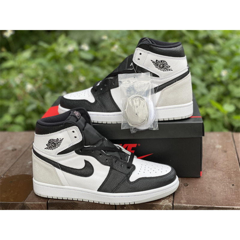 Air Jordan 1 White Grey Black 555088 108 Sneaker men women