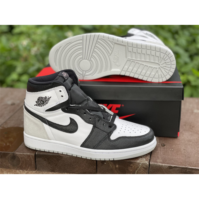 Air Jordan 1 White Grey Black 555088 108 Sneaker men women