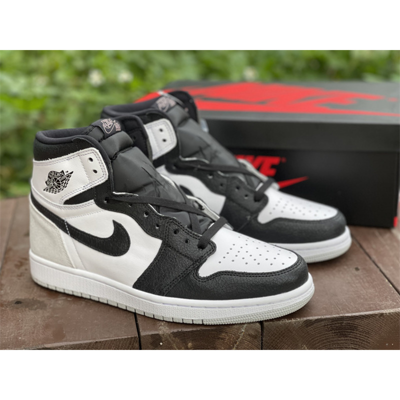 Air Jordan 1 White Grey Black 555088 108 Sneaker men women