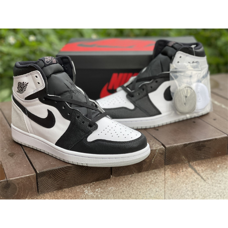 Air Jordan 1 White Grey Black 555088 108 Sneaker men women