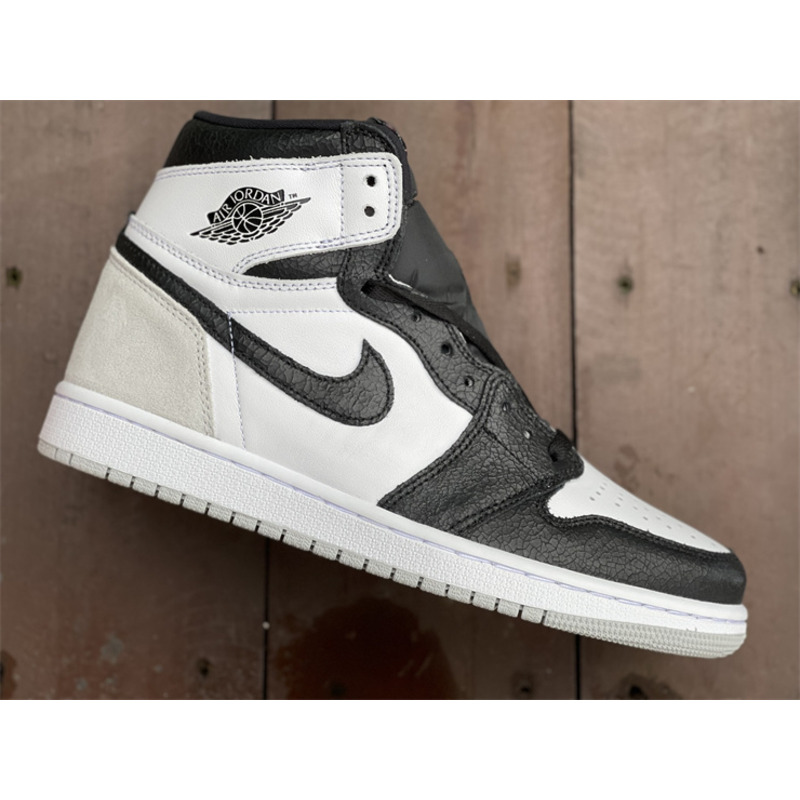 Air Jordan 1 White Grey Black 555088 108 Sneaker men women