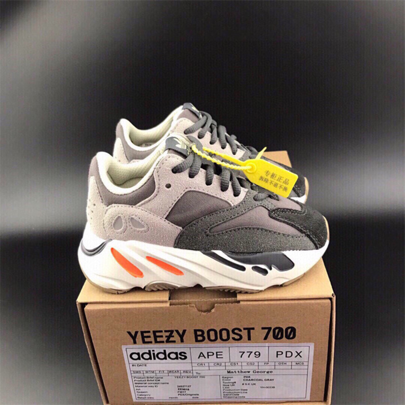 Ad*s yeezy 700 grey black sneakers kids