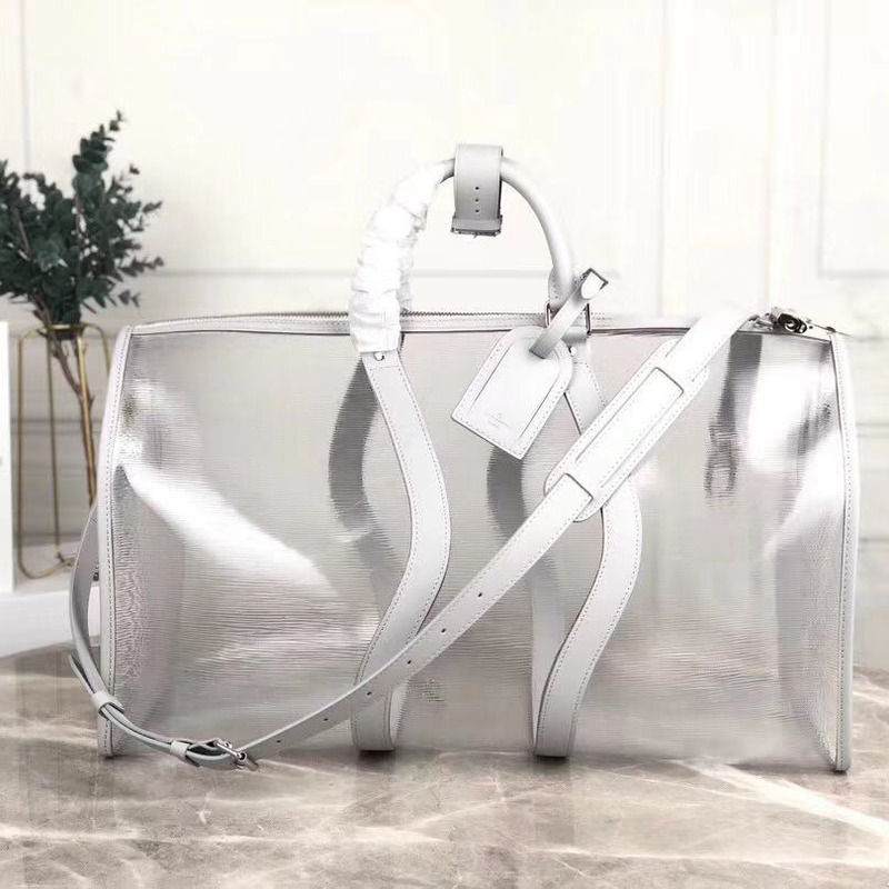 l**is V*t*n keepall bandouliere 50 luggage in silver white